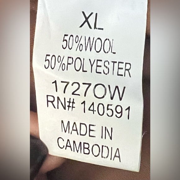 Caribbean Queen Womens L Brown Tweed Wool Coat - Picture 10 of 11